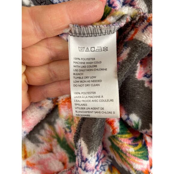 Urban‎ Outfitters Angela Cozy Floral Fleece Quarter Zip Pullover Size Medium - Picture 12 of 12